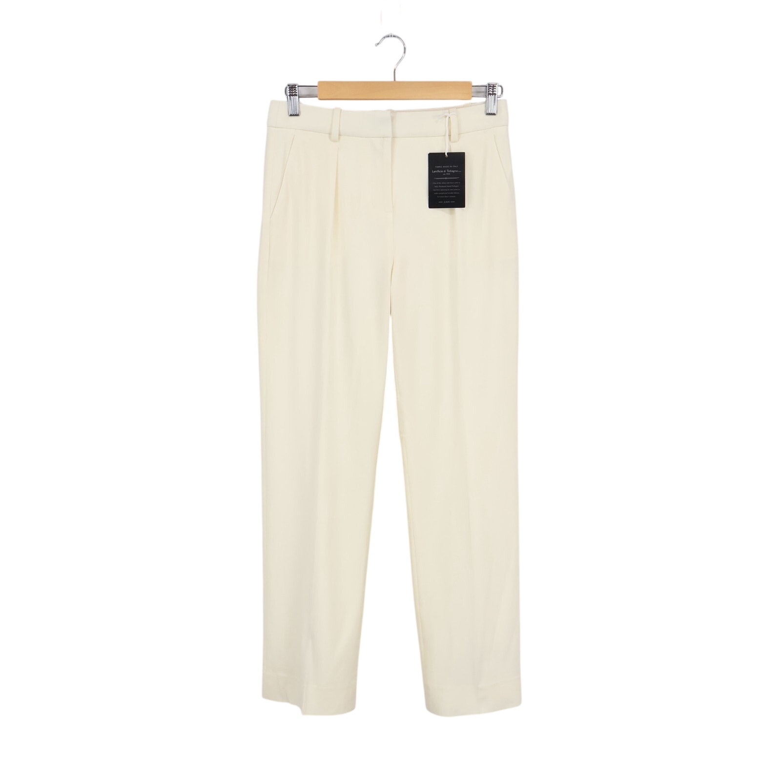 J.Crew Mid Rise Portia Pant Italian Stretch Merino Wool Blend Ivory Size 0 Nwt